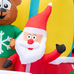 Outsunny 9ft Christmas Inflatable Santa Claus with Gift Car
