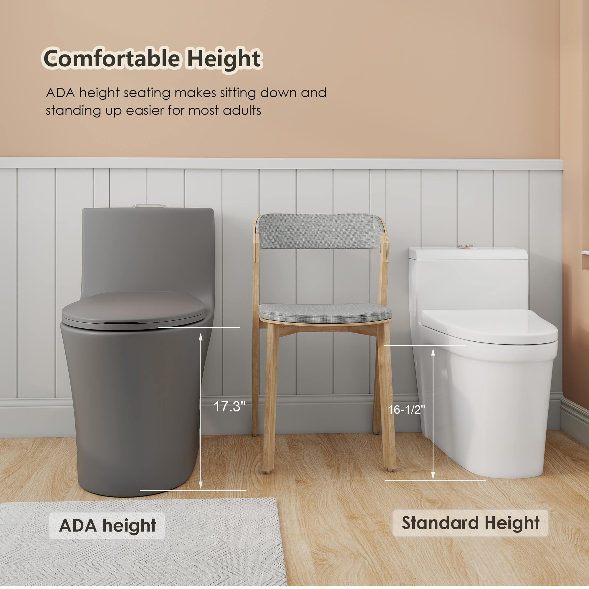 Tornado Flush One-Piece Toilet Elongated