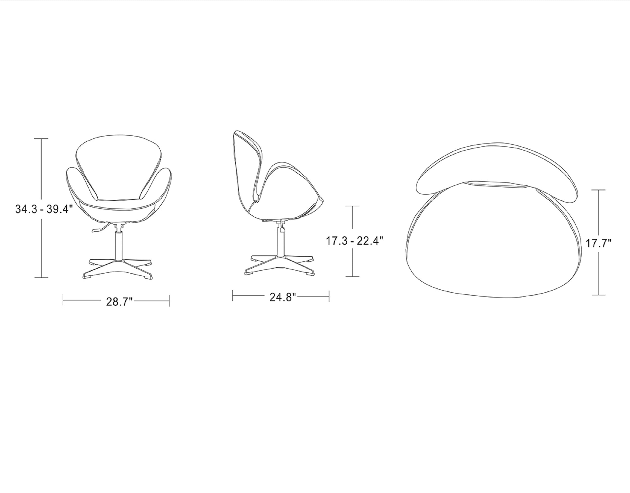 Raspberry Upholstered Swivel Lounge Chair