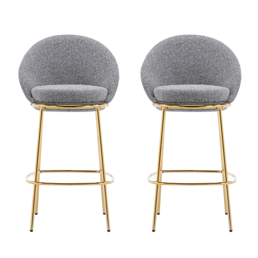Celano Indoor Metal Upholstered Barstool
