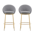 Celano Indoor Metal Upholstered Barstool