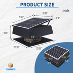 12 Inch Trapezoidal Adjustable Solar Roof Vent Fan