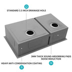 16 Gauge Stainless Steel Undermount Double Bowl Kitchen Sink