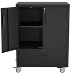 Mobile Tool Cart with Lockable Casters - 40" H x 30" W x 20" D