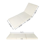 Acacia Solid Wood Lounge Chaise Set with Cream Cushion