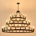 3 Tiers Wagon Wheel Chandelier