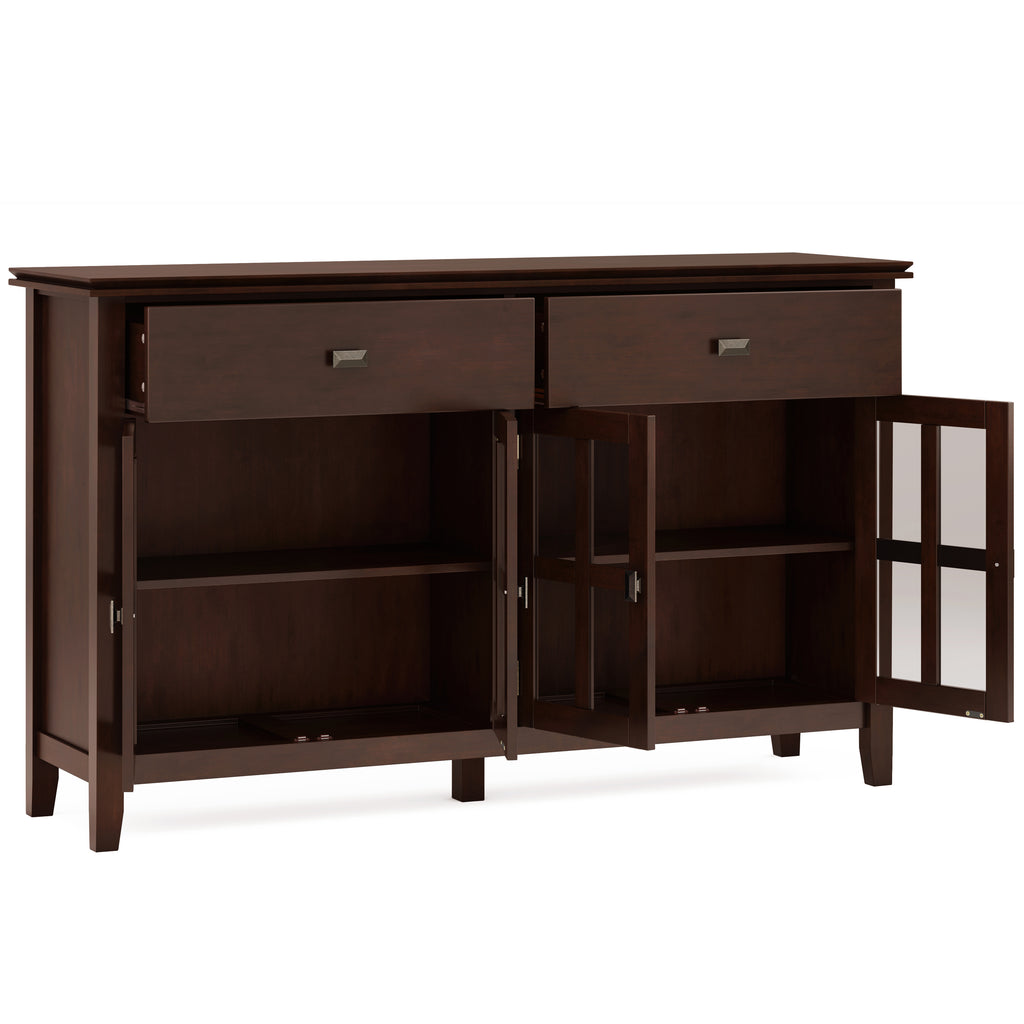 Artisan Solid Wood Large 4 Door Sideboard Buffet in Russet