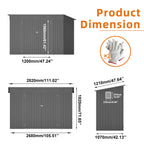 4 x 9 FT Outdoor Storage Shed