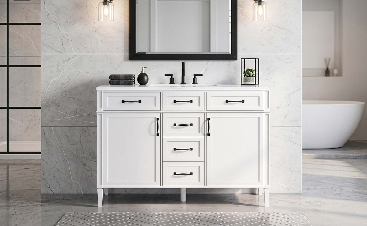 48 Inch Bathroom Vanity with Composite Sink Top