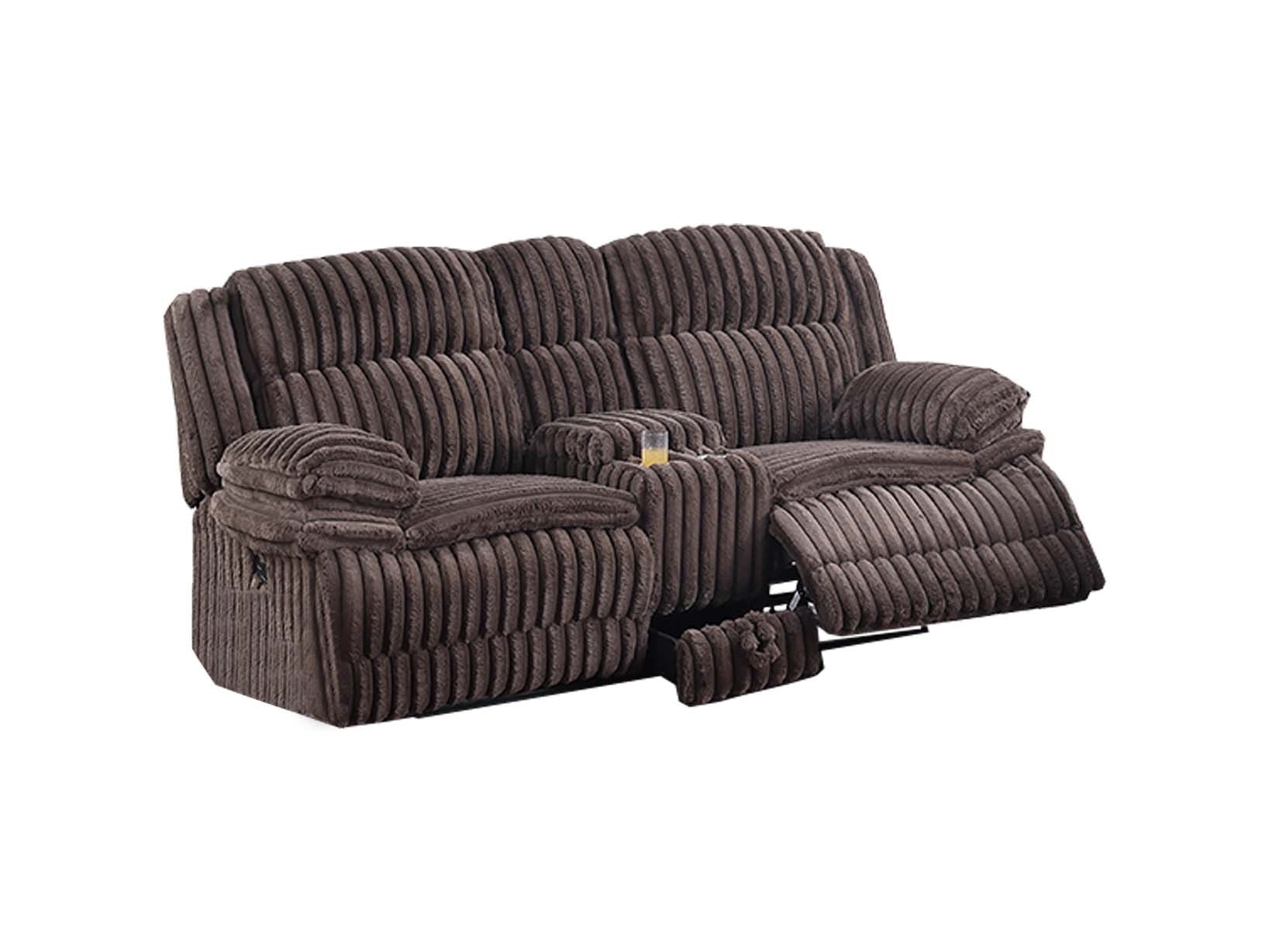 Living Room Reclining Couch 2pc Manual Sofa Set