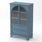 52.17"H Glass Door Display Case Storage Cabinet