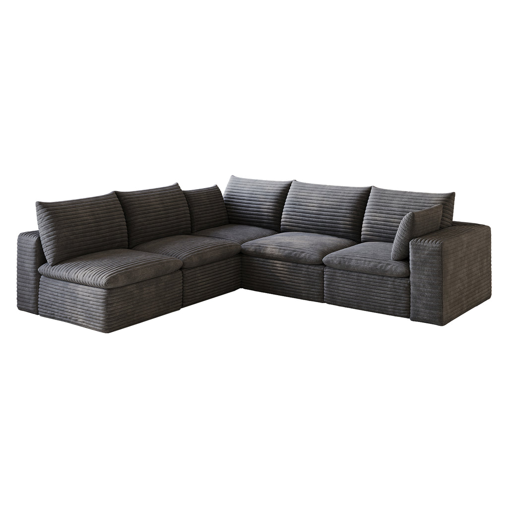 Cloud Sofa - Corduroy Fabric Deep Seat Couch
