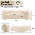 Beige Curved Compressed Sofa