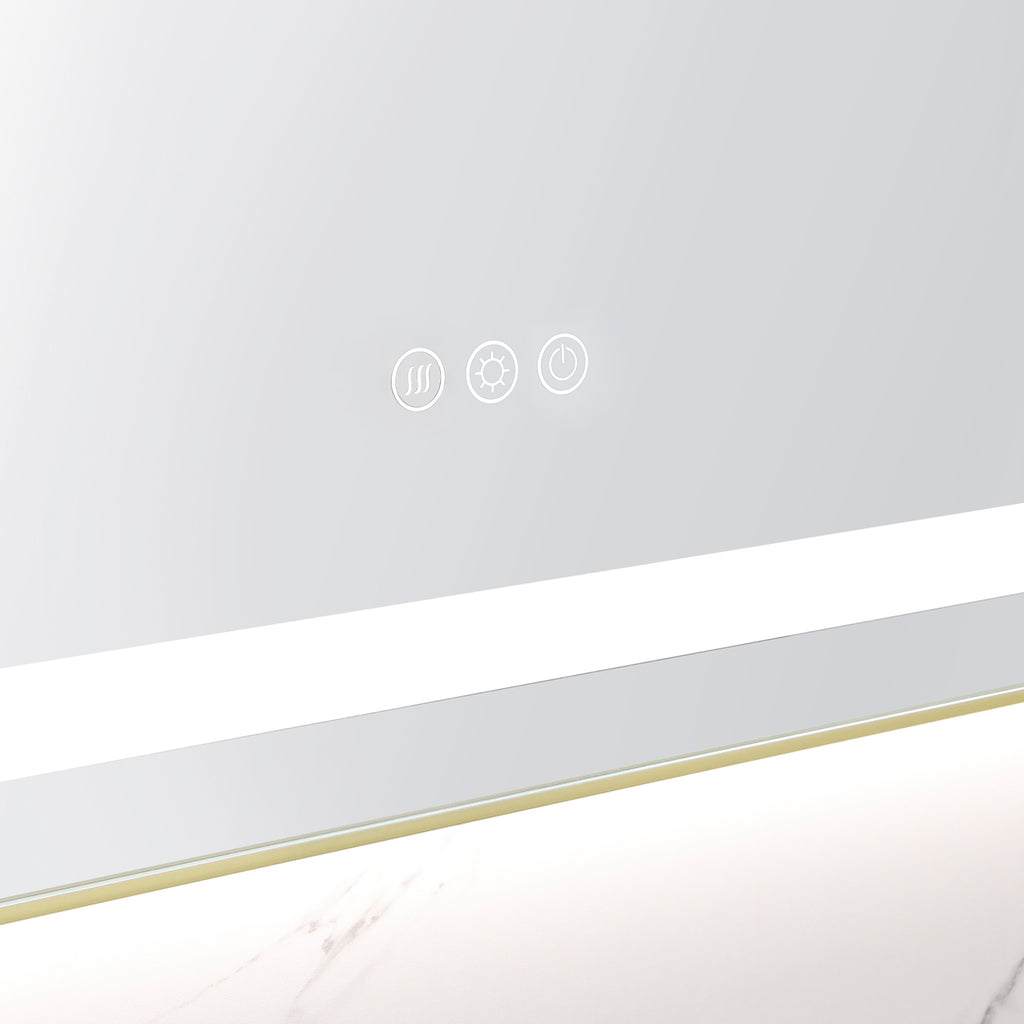 36" x 28" LED Bathroom Mirror with Front and Backlight