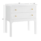Alonso 2-Drawer Modern Nightstand