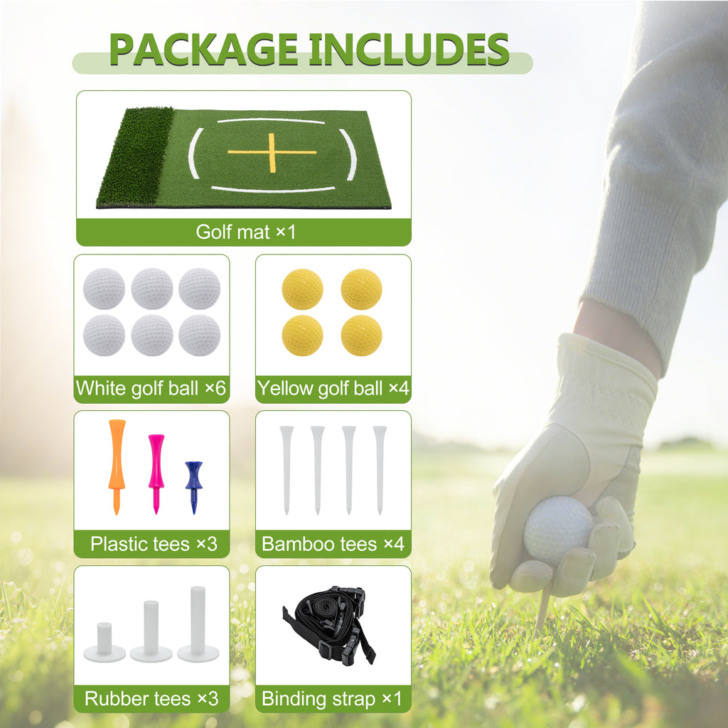 5'x4' Golf Hitting Mat with Cross Stance Guide