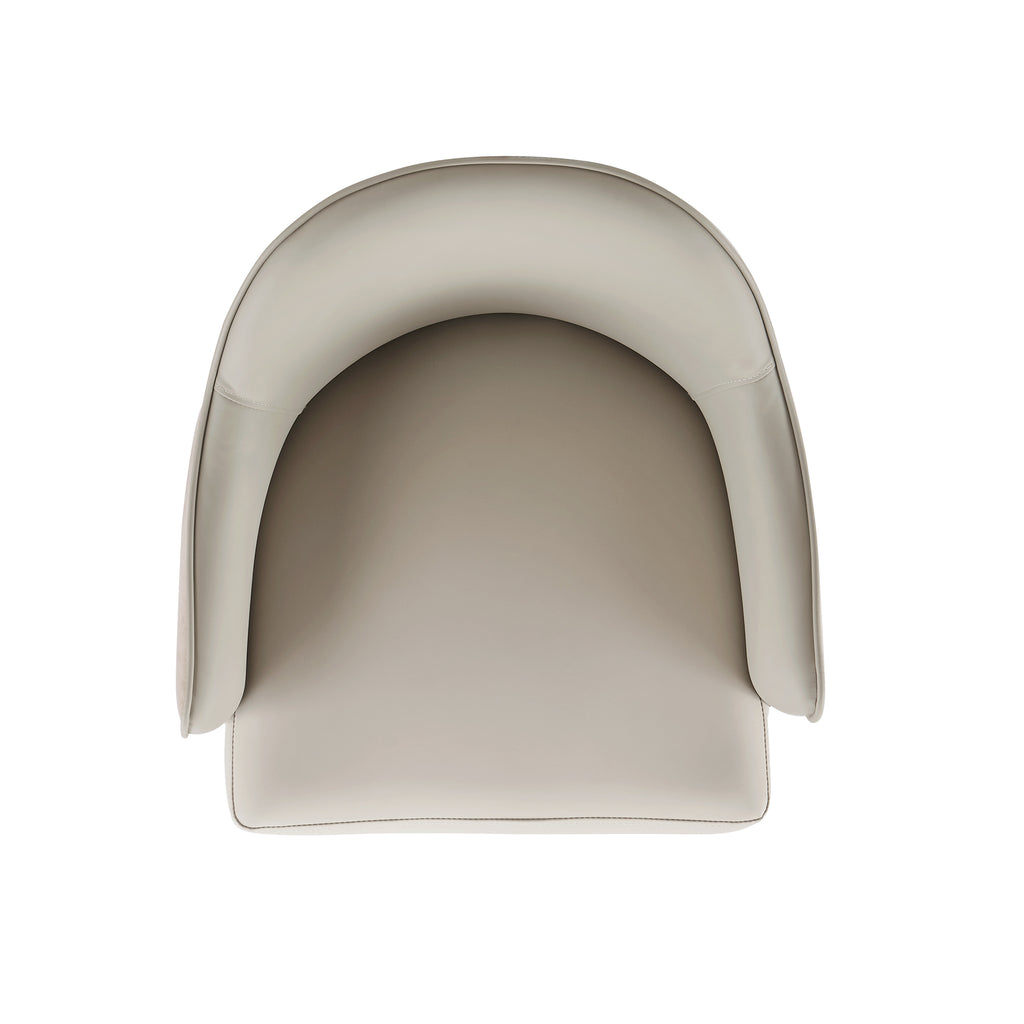 Hillman Wood Vegan Leather and Velvet Armchair