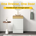 Gada 20" Striped Velvet Bathroom Vanity