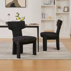 22.05" Wide Modern Upholstered Chenille Dining Chair Set of 2