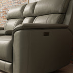 Oslo Dual Power Reclining Love Seat with Console in Mineral