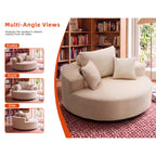 55" Oversized Round Swivel Chair