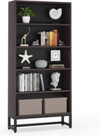 70.87" 5-Tier Sandalwood Heavy Duty Bookshelf
