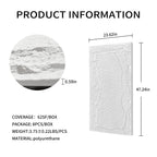 3D Faux Stone Wall Panels, 8 PCS PU Wainscoting Panel