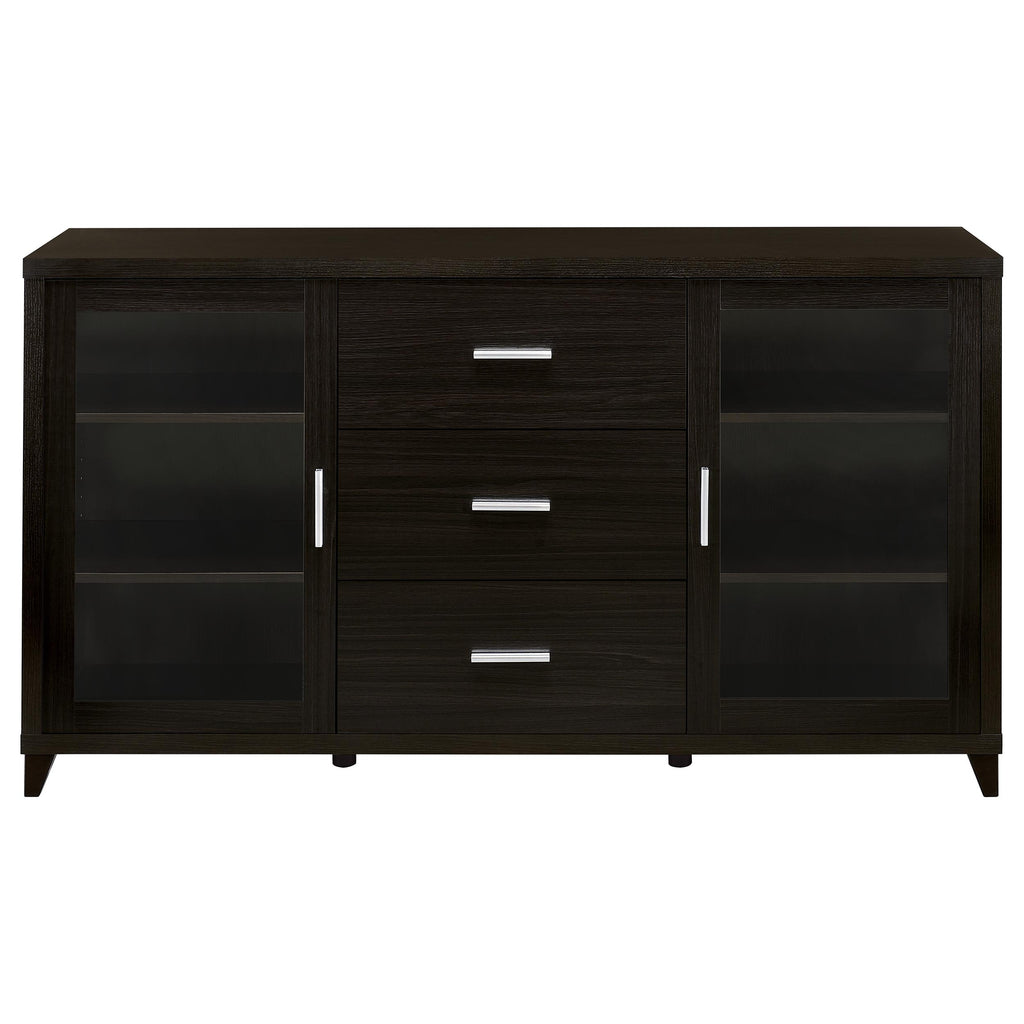 Nyler Cappuccino 3-Drawer Rectangular TV Console