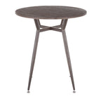 Round Dinette Table in Antique Metal