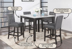 Leon Bar Table and 4 Bar Stools