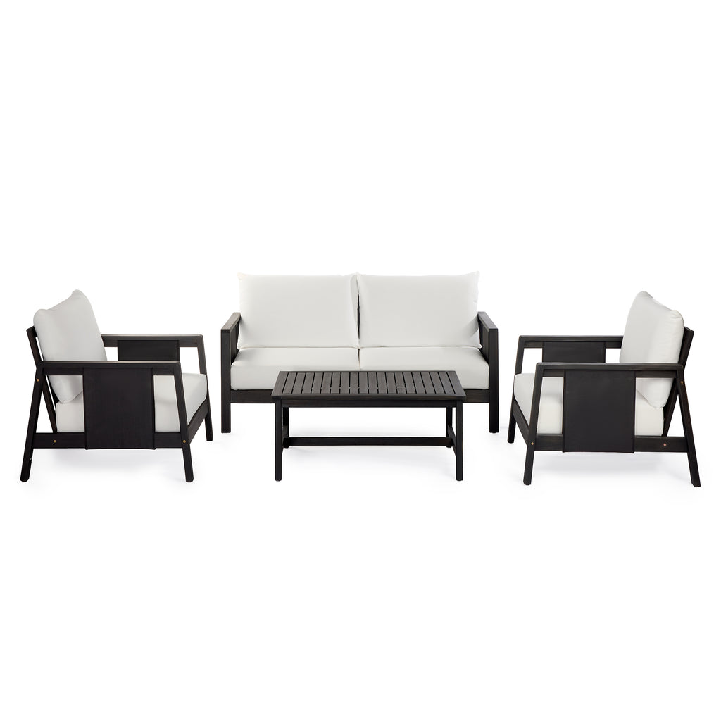 4-Pieces Outdoor Sofa Set with Cushions