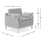 Pasadena 36" Wide Modern Farmhouse Accent Arm Chair