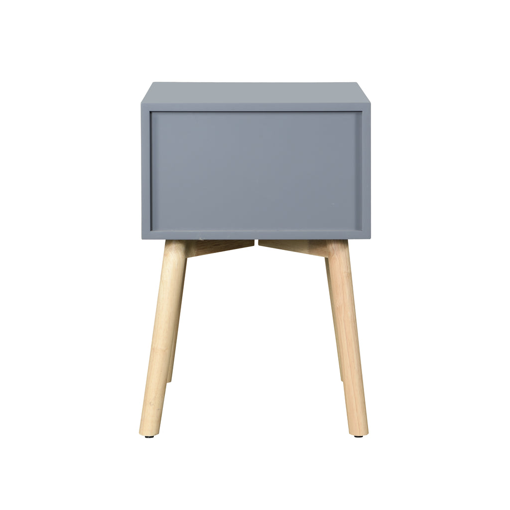 Mid-Century Modern Side Table with 2 Drawers
