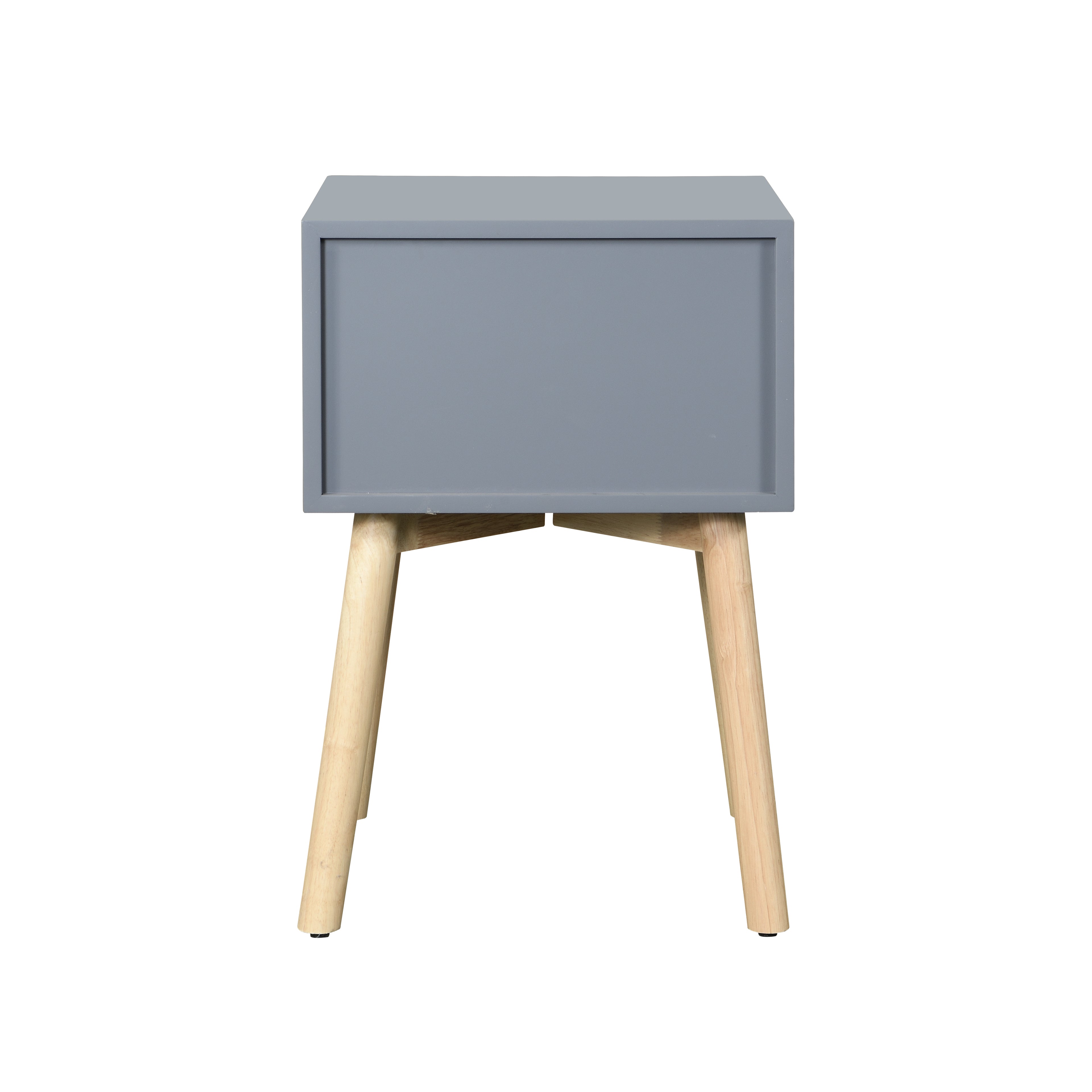 Mid-Century Modern Side Table with 2 Drawers