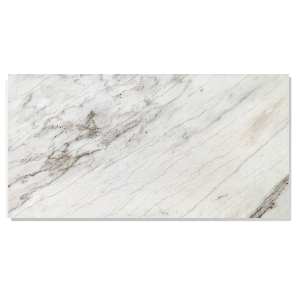 12x24 White Polished Marble Tile