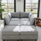 Modular Sectional Sofa, Convertible with Storage