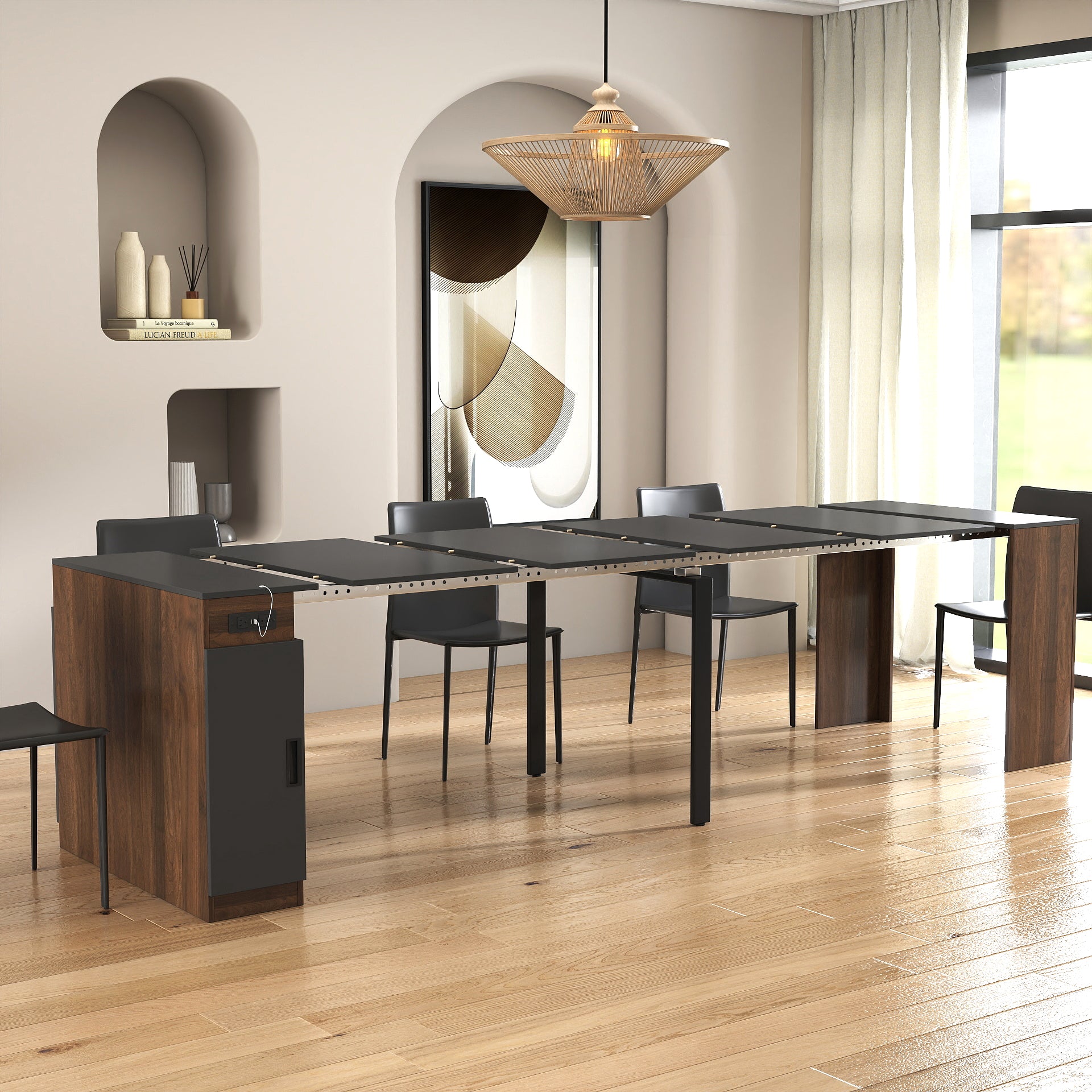 Modern Multifunctional Extendable Dining Table