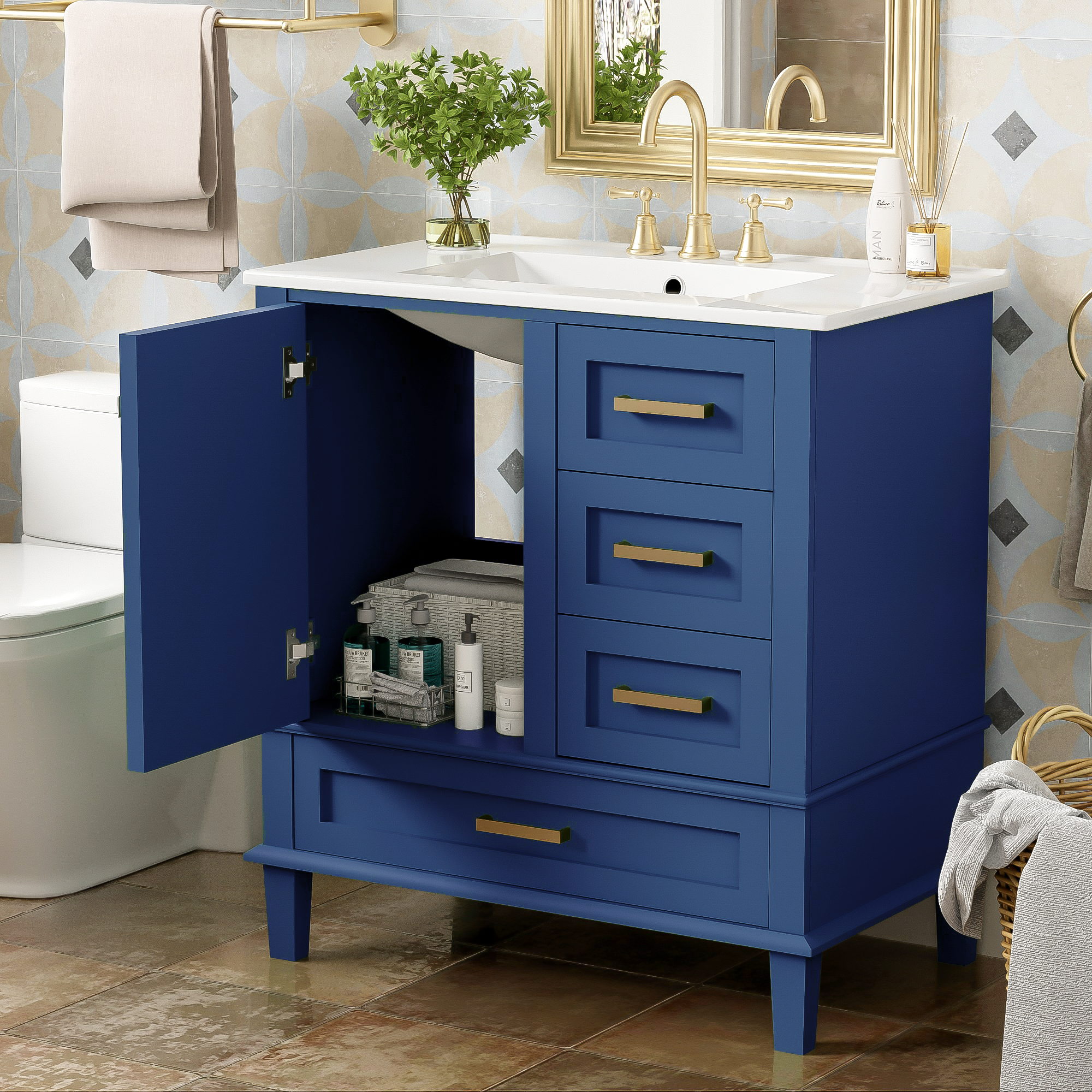 30" Bathroom Vanity Set with Sink Combo