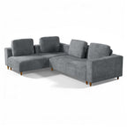 2-Piece 109" L-Shape Convertible Sectional Sofa with Wood Leg