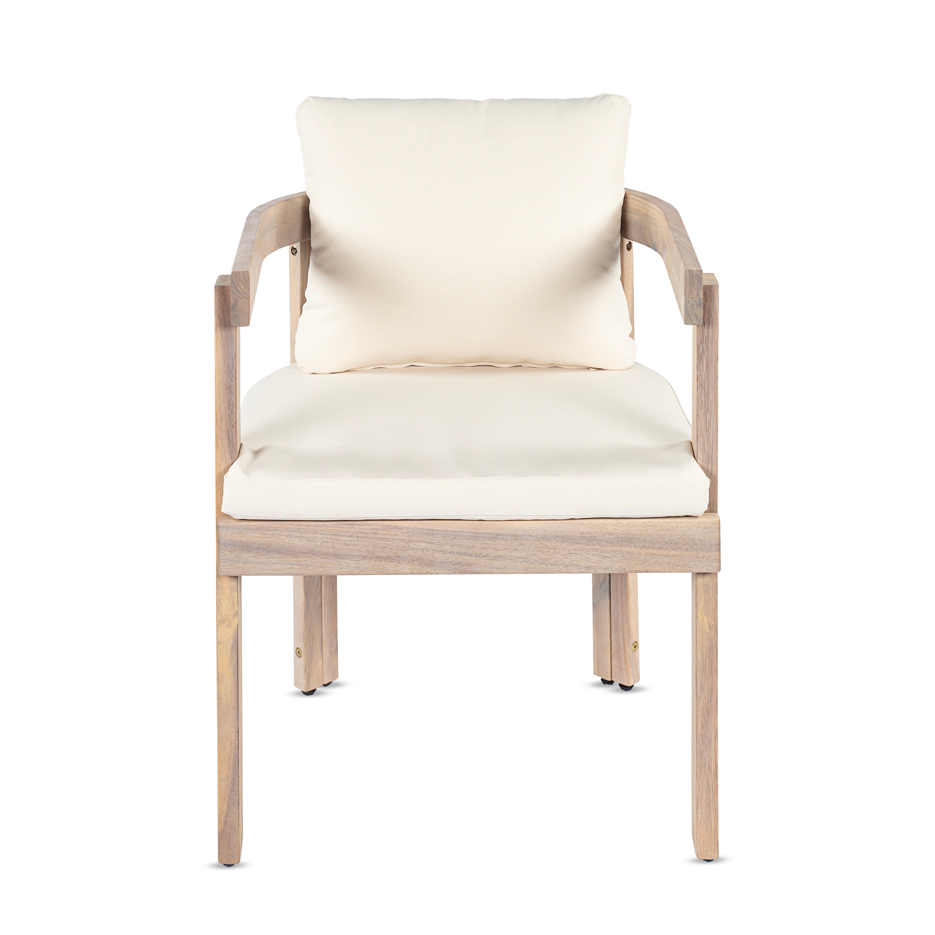 Acacia Wood Dining Chairs Set of 2, Armchairs with