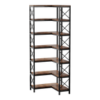 79.53" Tall 7-Tier Large Corner Bookshelf