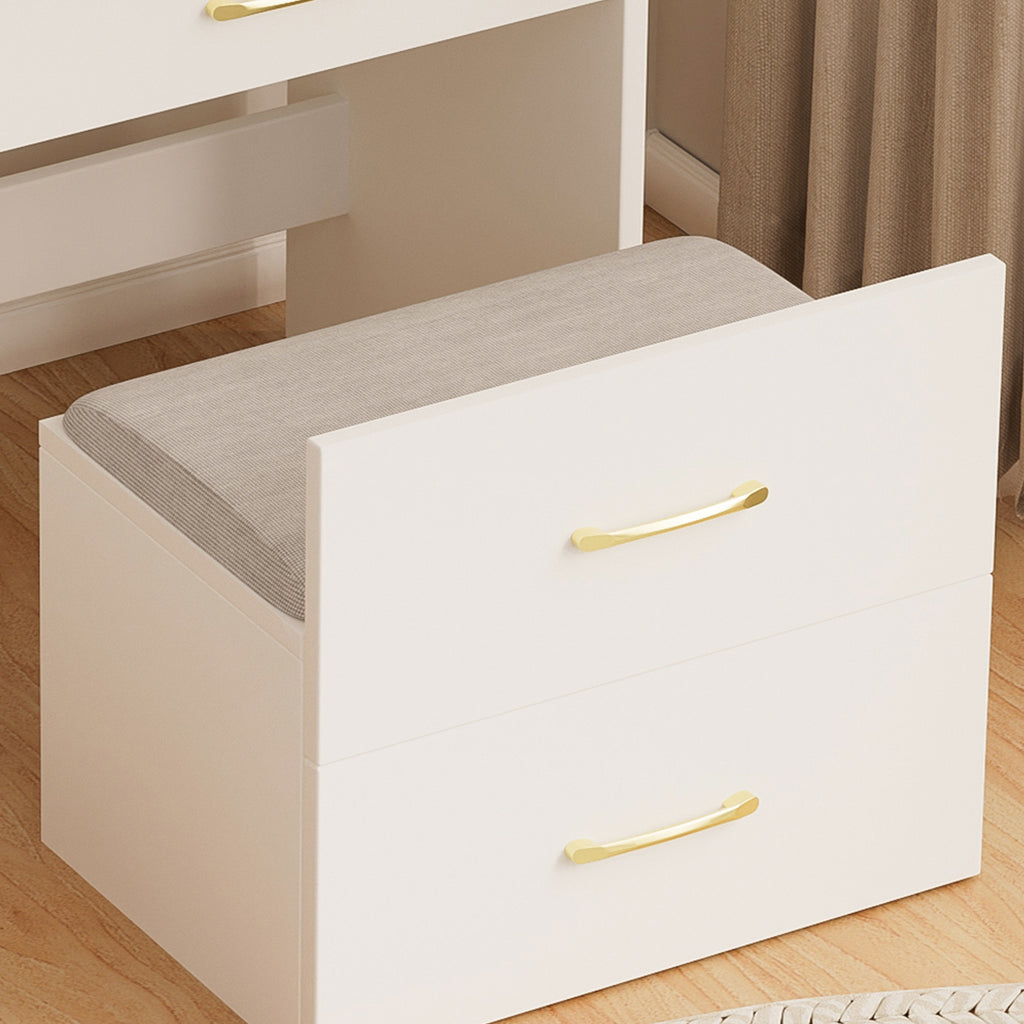 3 in 1 Vanity Desk with Open Top Mirror