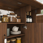 Multi-Functional Folding Table with Storage Shelves