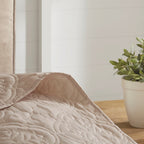 3 Piece Reversible Bedspread Set Khaki Full/Queen