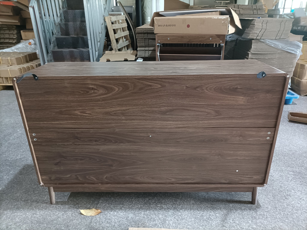 Carved 4-Door Sideboard Buffet Cabinet