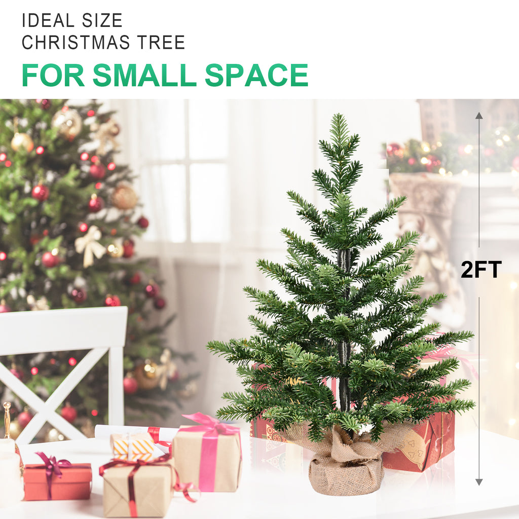 2FT Full PE Tabletop Christmas Tree with 230 Tips