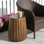 MGO Outdoor Indoor Side Table - Durable Tree Stump Style