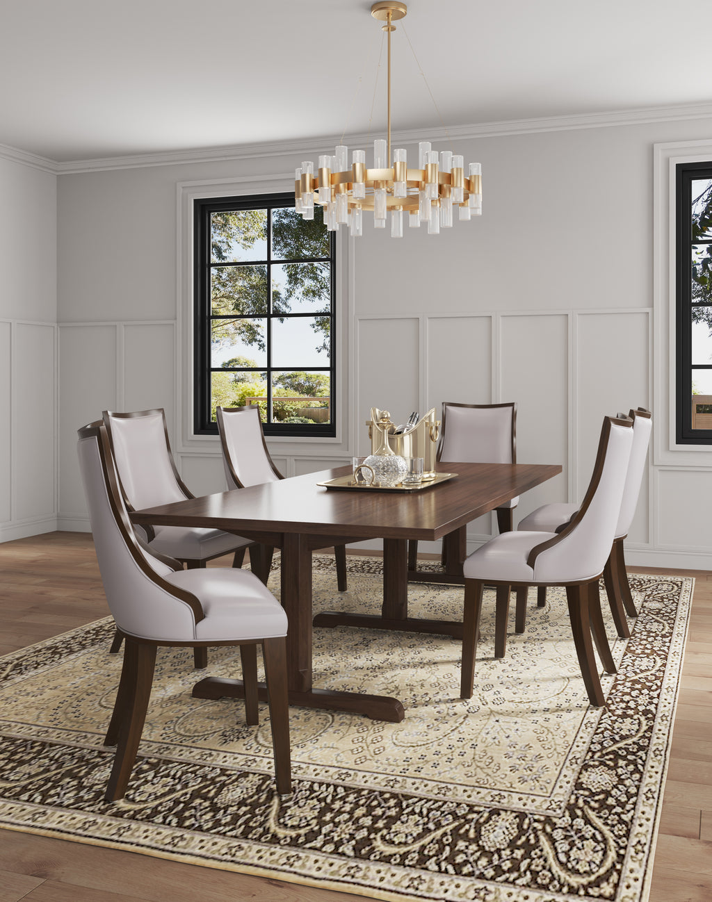 Grand Wood Upholstered Dining Chair