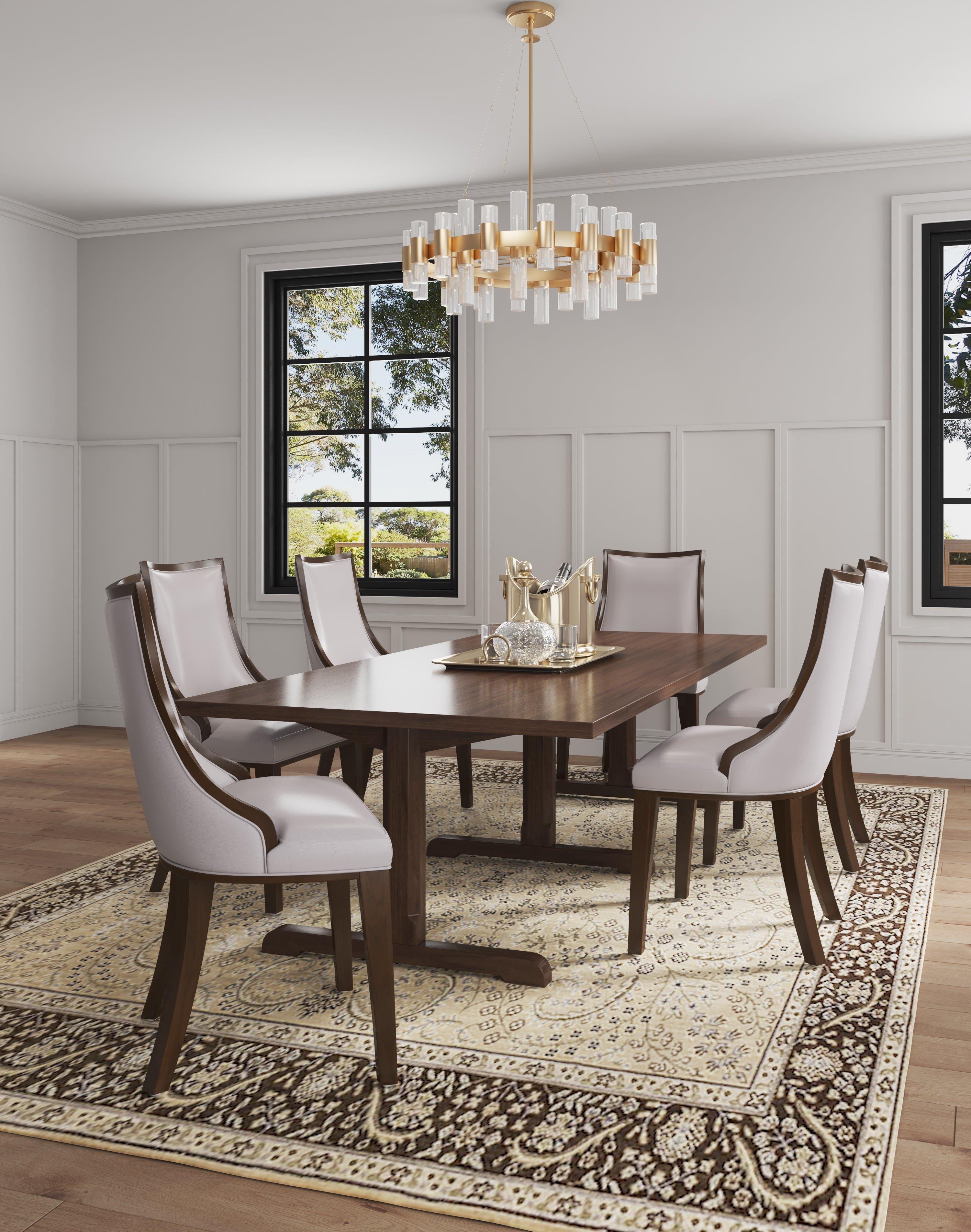 Grand Wood Upholstered Dining Chair