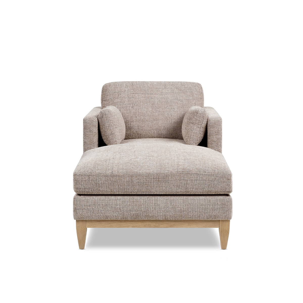 Knox 65" Modern Farmhouse Chaise Lounge Chair, Stone